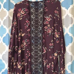 Floral Lace Back Cardigan